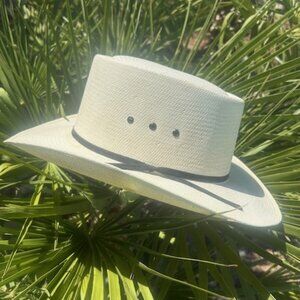 SHANTUNG Genuine Gambler 30X Straw HAT – Size 7 3/8